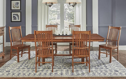 A-America - Laurelhurst Slatback Side Chair in Contoured Solid Wood Seat in Mission Oak Finish (Set of 2) - LAUOA2752 veiw 3