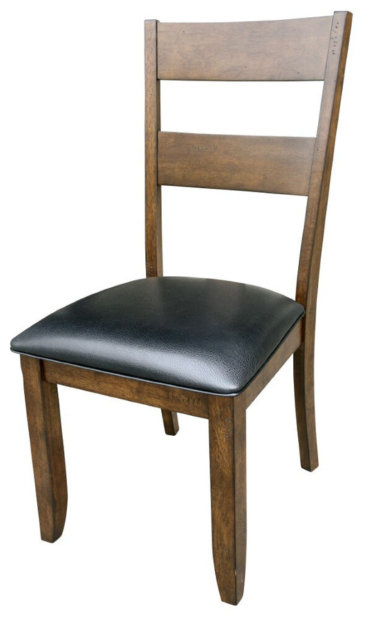 A-America - Mariposa Ladderback Side Chair with Upholstered Seat in Rustic Whiskey Finish (Set of 2) - MRPRW255K veiw 1