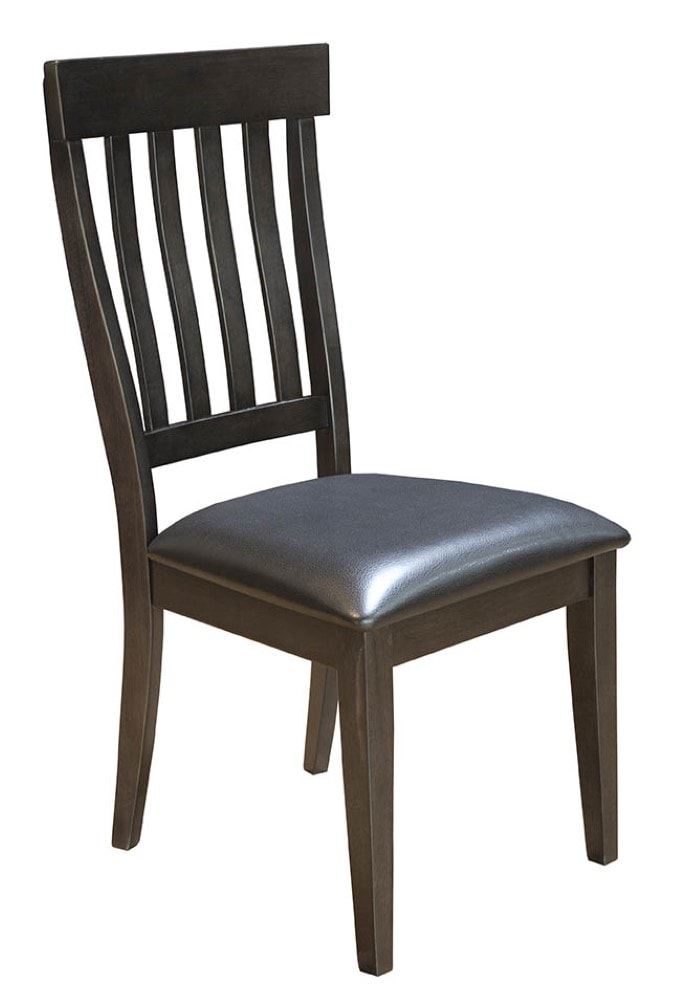 A-America - Mariposa Slatback Side Chair with Upholstered Seat in Warm Grey Finish (Set of 2) - MRPWG2652 veiw 1
