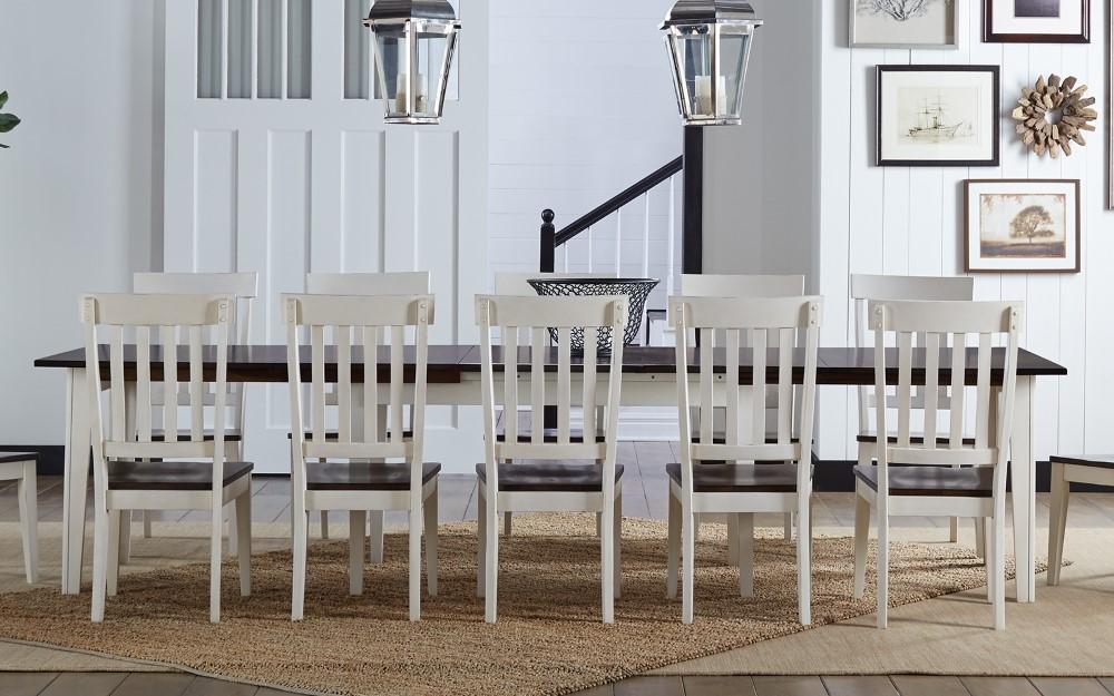 A-America - Toluca 60in - 132in Rectangular Leg Table with (3) 24in Self-Storing Leaves - TOLCH617L veiw 4