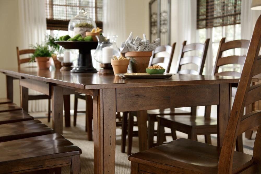 A-America - Toluca 132in Rectangular Leg Table with (3) 24in Self-Storing Leaves - TOLRA617L veiw 8
