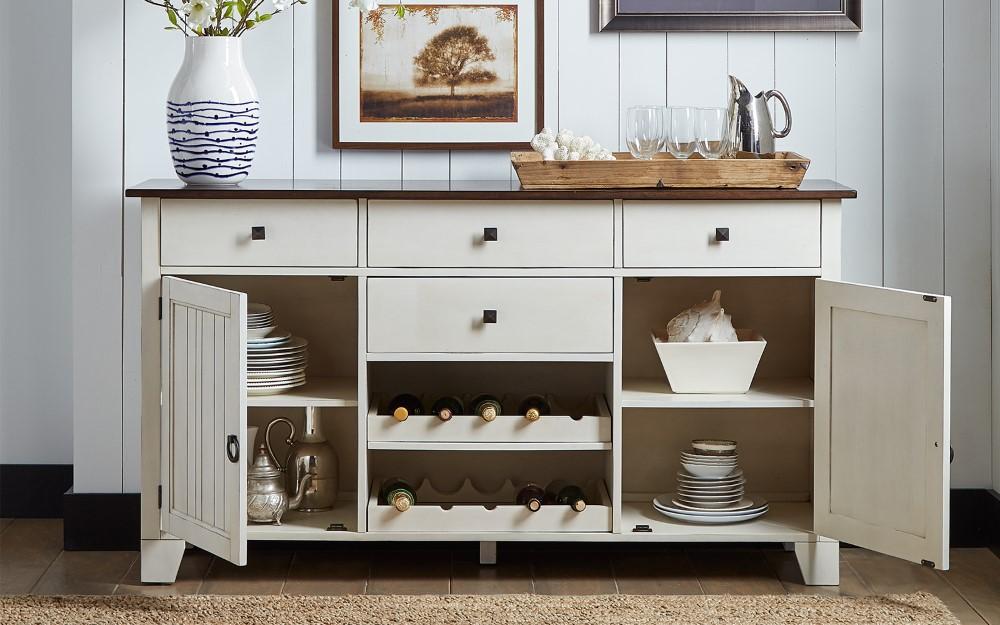 A-America - Toluca 66in Server in Cocoa Bean- TOLCH9010 veiw 2