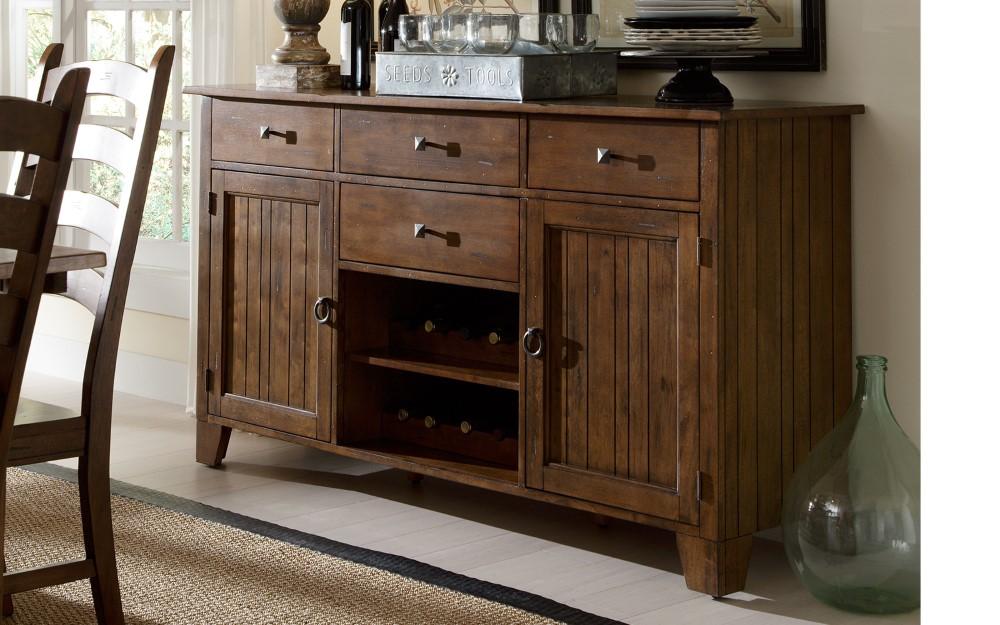 A-America - Toluca 66in Server in Rustic Amber - TOLRA9010 veiw 2