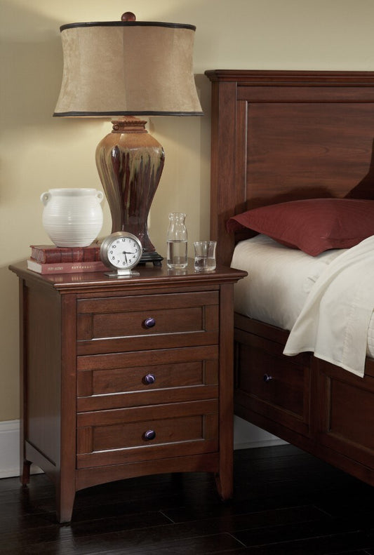 A-America - Westlake 3 Drawer Nightstand in Cherry Brown Finish - WSLCB5750 veiw 2