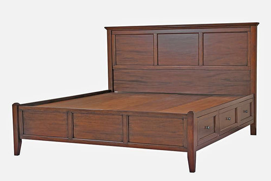 A-America - Westlake Queen Storage Bed in Cherry Brown Finish - WSLCB5091 veiw 1