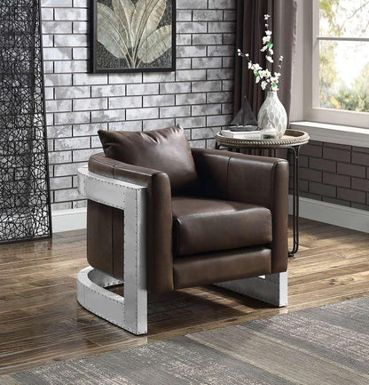 ACME Furniture - Betla Accent Chair - Espresso Top grain Leather - AC01987 veiw 1