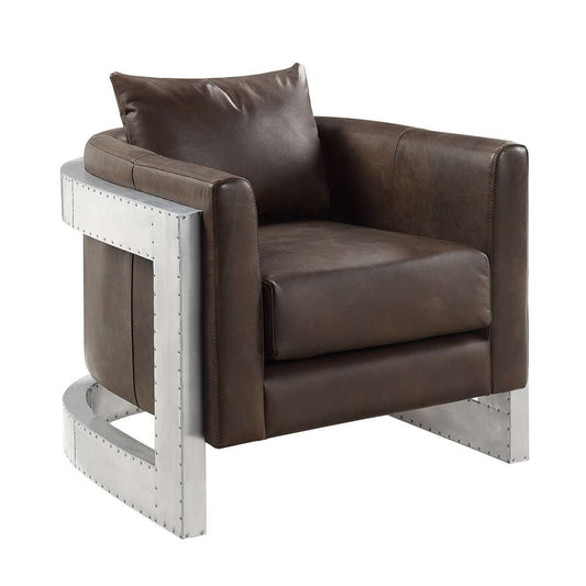 ACME Furniture - Betla Accent Chair - Espresso Top grain Leather - AC01987 veiw 2