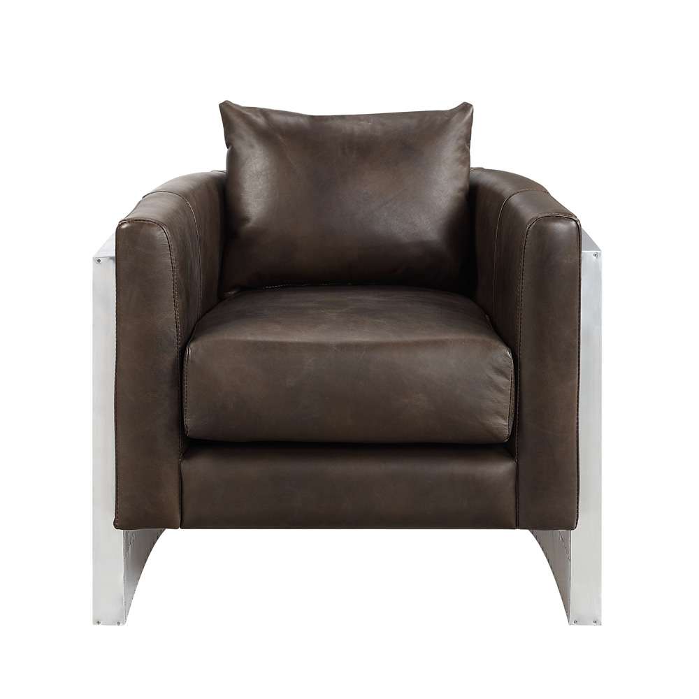 ACME Furniture - Betla Accent Chair - Espresso Top grain Leather - AC01987 veiw 3