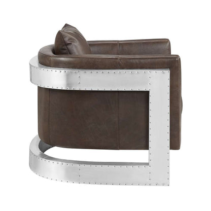 ACME Furniture - Betla Accent Chair - Espresso Top grain Leather - AC01987 veiw 4