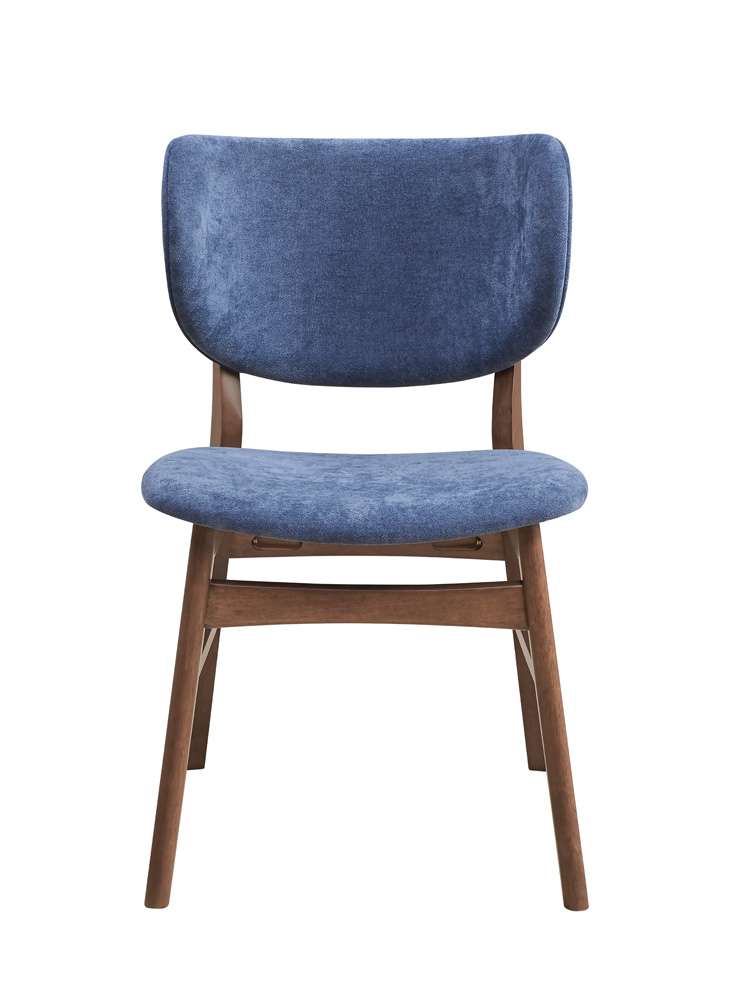 ACME Furniture - Bevis Side Chair (Set of 2) - Blue & Walnut - DN02313 view 2