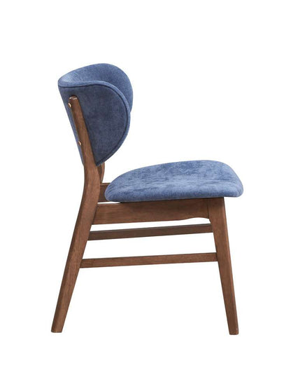 ACME Furniture - Bevis Side Chair (Set of 2) - Blue & Walnut - DN02313 view 3