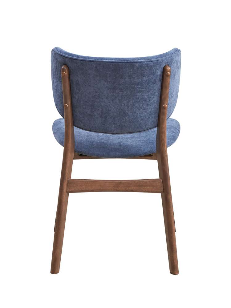 ACME Furniture - Bevis Side Chair (Set of 2) - Blue & Walnut - DN02313 view 4