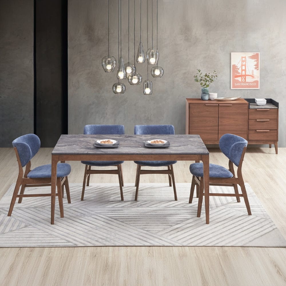 ACME Furniture - Bevis Side Chair (Set of 2) - Blue & Walnut - DN02313 view 7