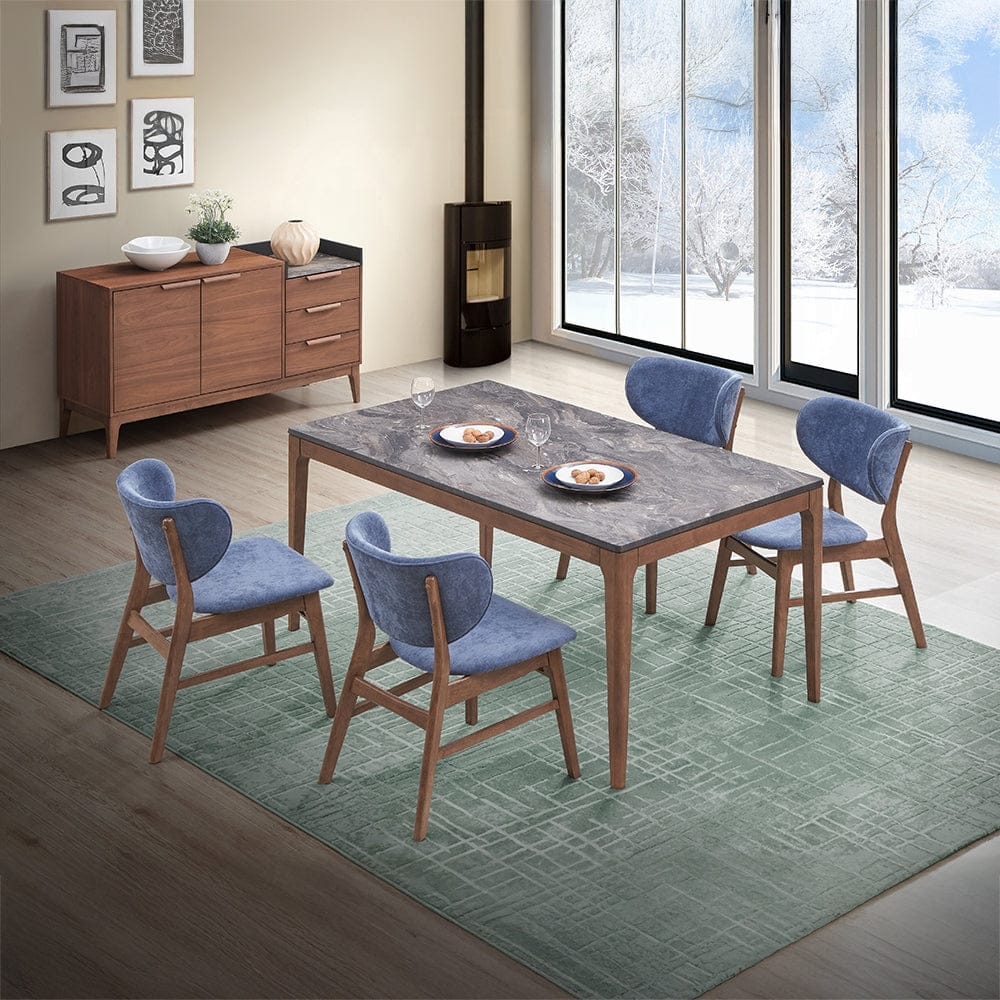 ACME Furniture - Bevis Side Chair (Set of 2) - Blue & Walnut - DN02313 view 8
