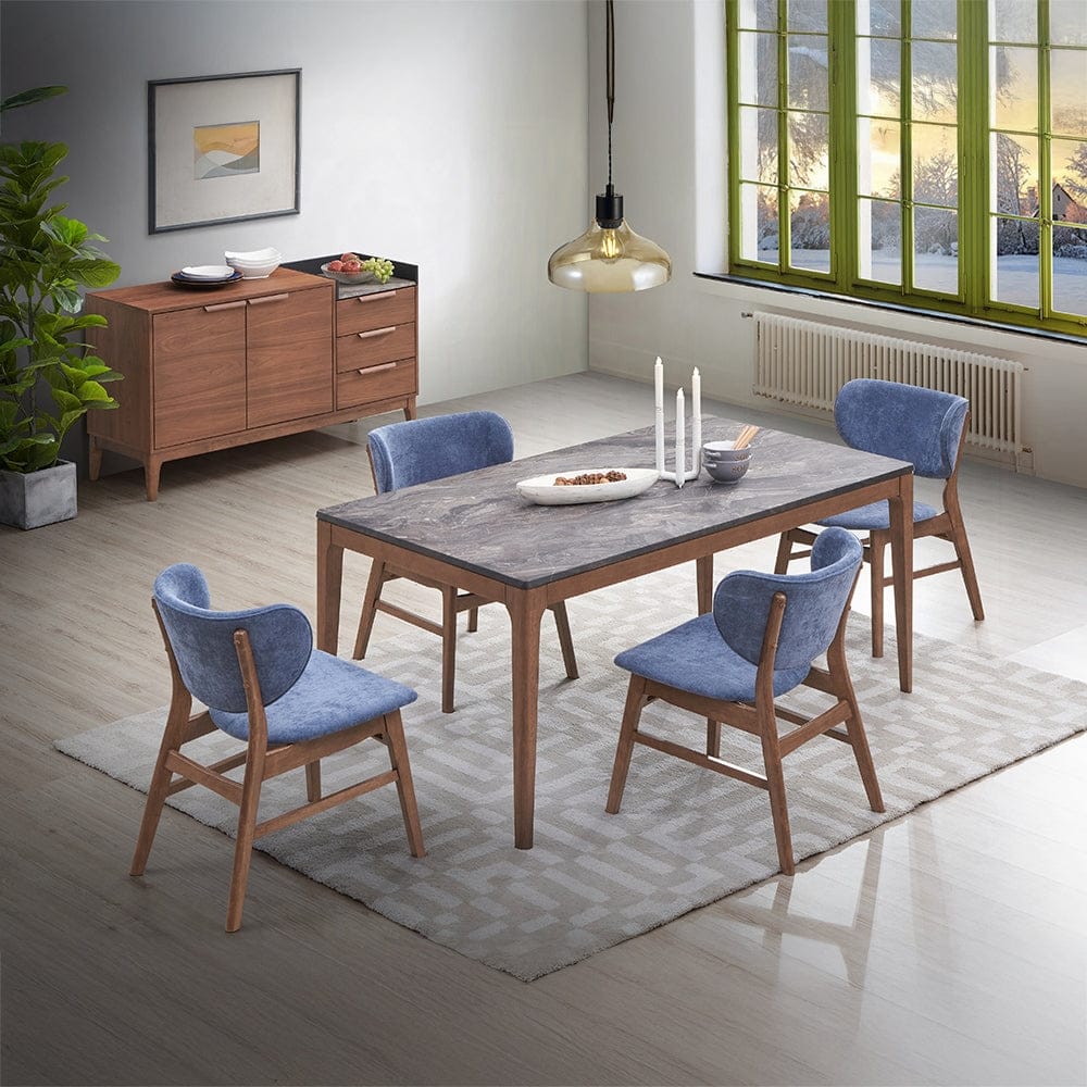 ACME Furniture - Bevis Side Chair (Set of 2) - Blue & Walnut - DN02313 view 9
