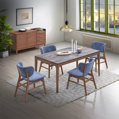 ACME Furniture - Bevis Side Chair (Set of 2) - Blue & Walnut - DN02313 view 9