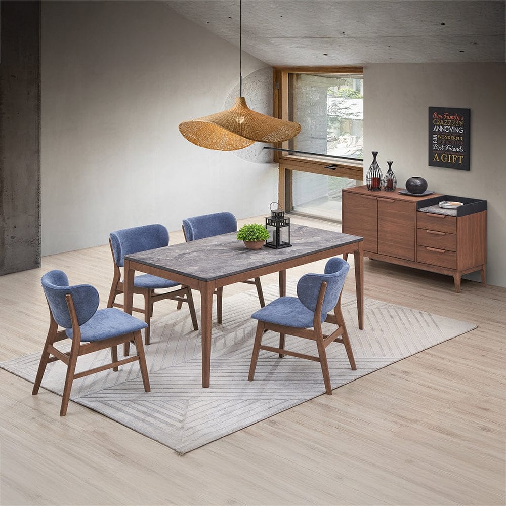 ACME Furniture - Bevis Side Chair (Set of 2) - Blue & Walnut - DN02313 view 10