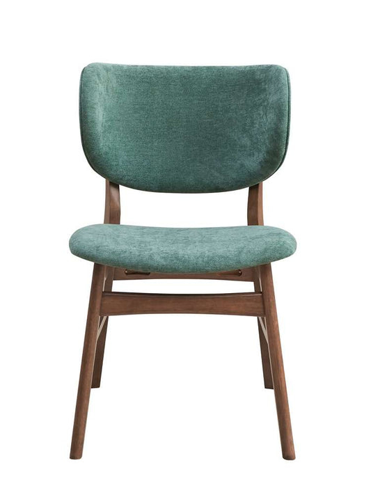 ACME Furniture - Bevis Side Chair (Set of 2) - Green & Walnut - DN02314 view 2