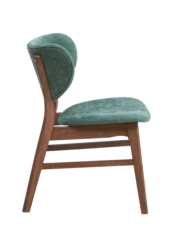 ACME Furniture - Bevis Side Chair (Set of 2) - Green & Walnut - DN02314 view 3