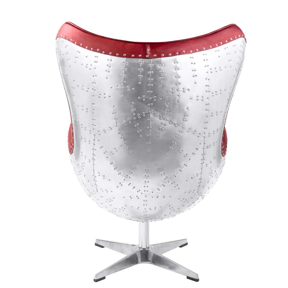 ACME Furniture - Brancaster Accent Chair w/Swivel - Red Top grain Leather - AC01990 veiw 5