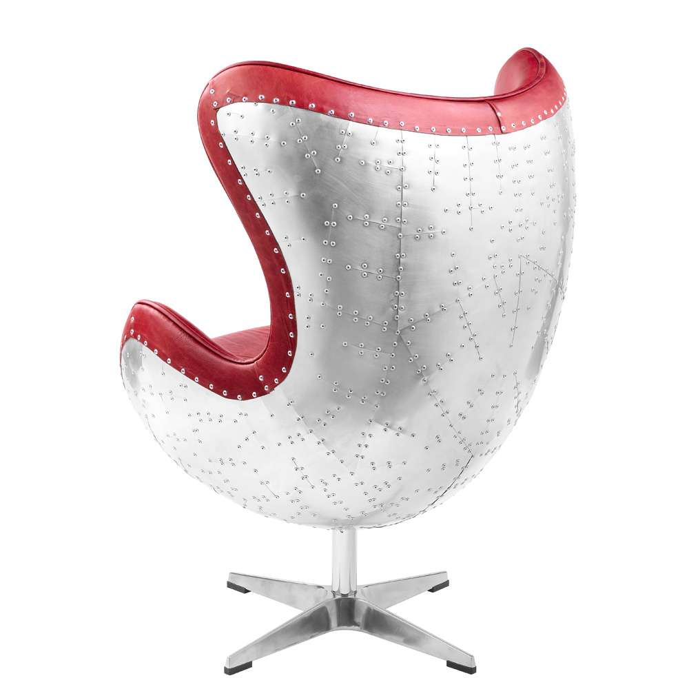 ACME Furniture - Brancaster Accent Chair w/Swivel - Red Top grain Leather - AC01990 veiw 6
