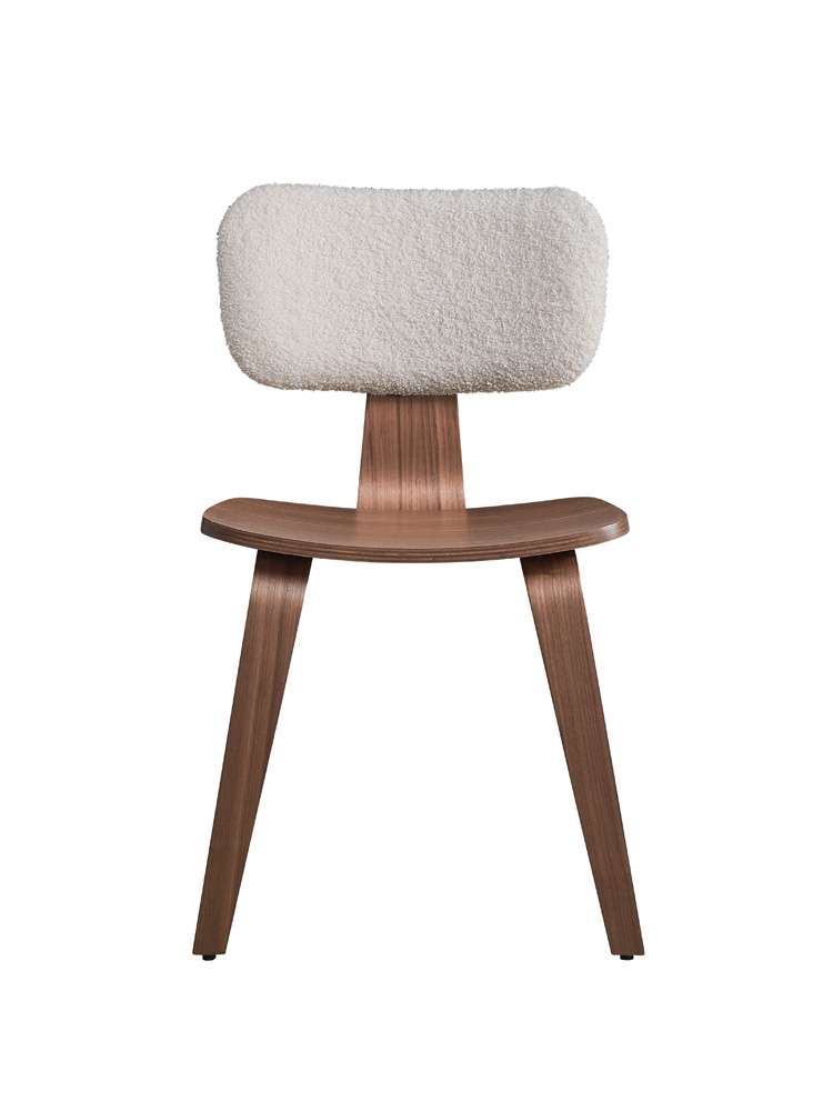 ACME Furniture - Casson Side Chair (Set of 2) - White Boucle & Walnut - DN02311 view 2