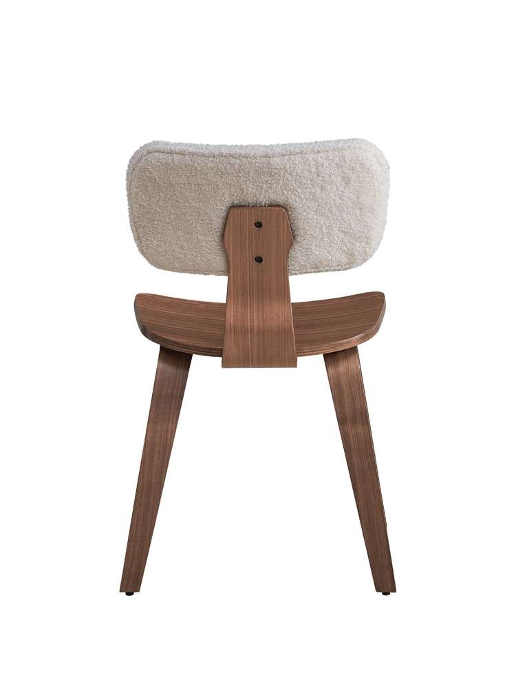 ACME Furniture - Casson Side Chair (Set of 2) - White Boucle & Walnut - DN02311 view 4