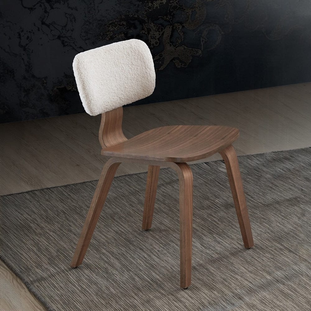 ACME Furniture - Casson Side Chair (Set of 2) - White Boucle & Walnut - DN02311 view 6