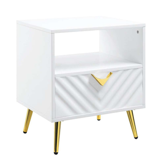 ACME Furniture - Gaines End Table - White High Gloss - LV01140 view 1