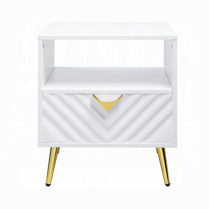 ACME Furniture - Gaines End Table - White High Gloss - LV01140 view 2