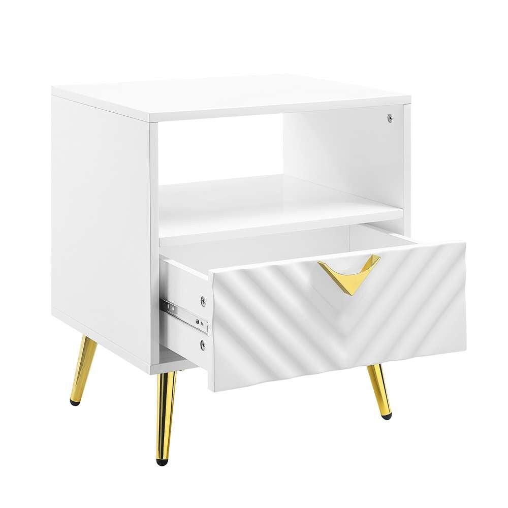 ACME Furniture - Gaines End Table - White High Gloss - LV01140 view 3