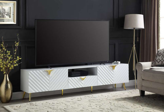 ACME Furniture - Gaines TV Stand - White High Gloss - LV01138 veiw 1