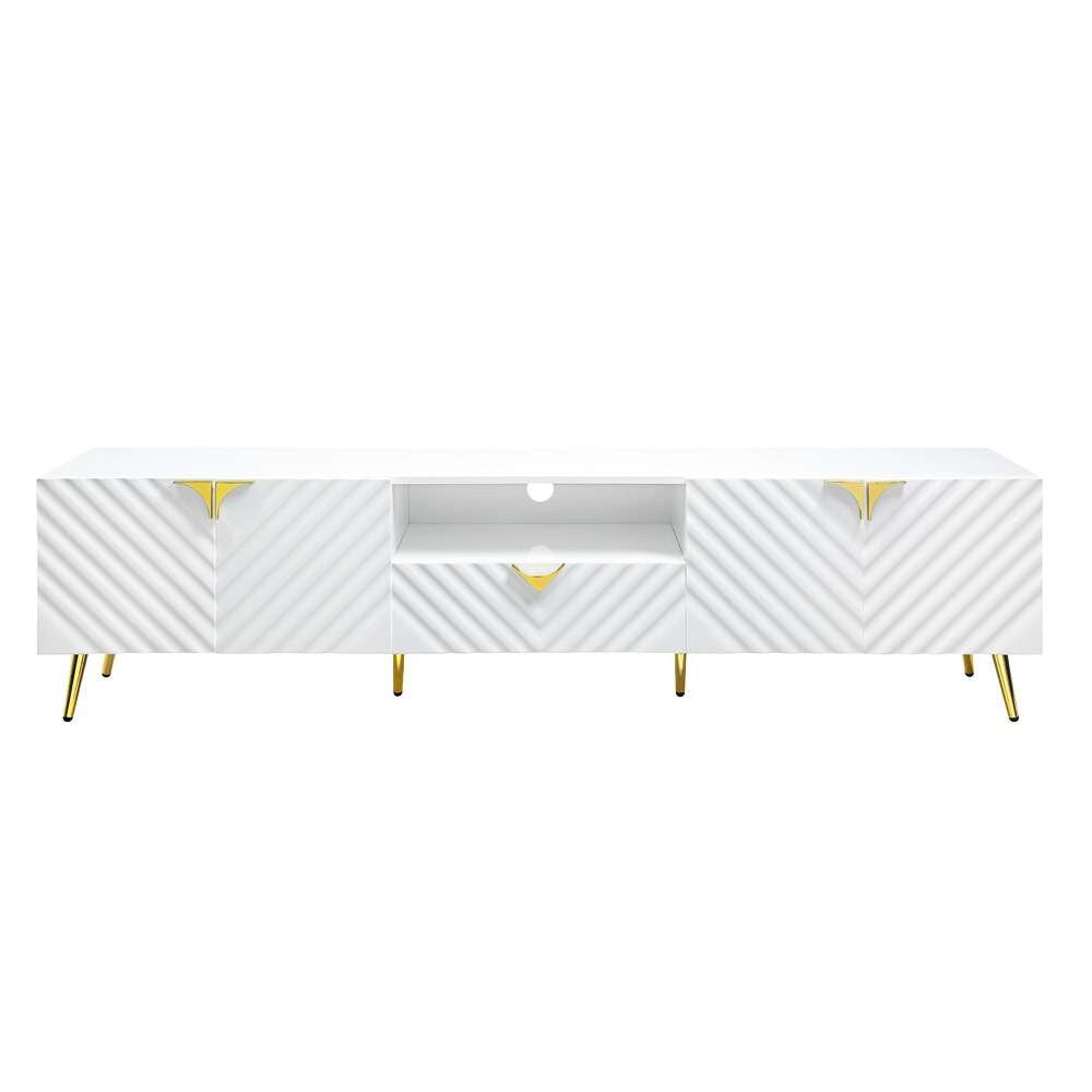 ACME Furniture - Gaines TV Stand - White High Gloss - LV01138 veiw 3