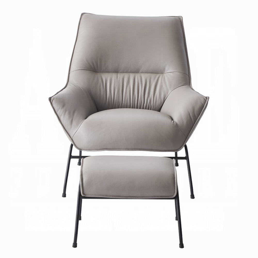 ACME Furniture - Jabel Accent Chair - Khaki Top Grain Leather - AC02385 view 2