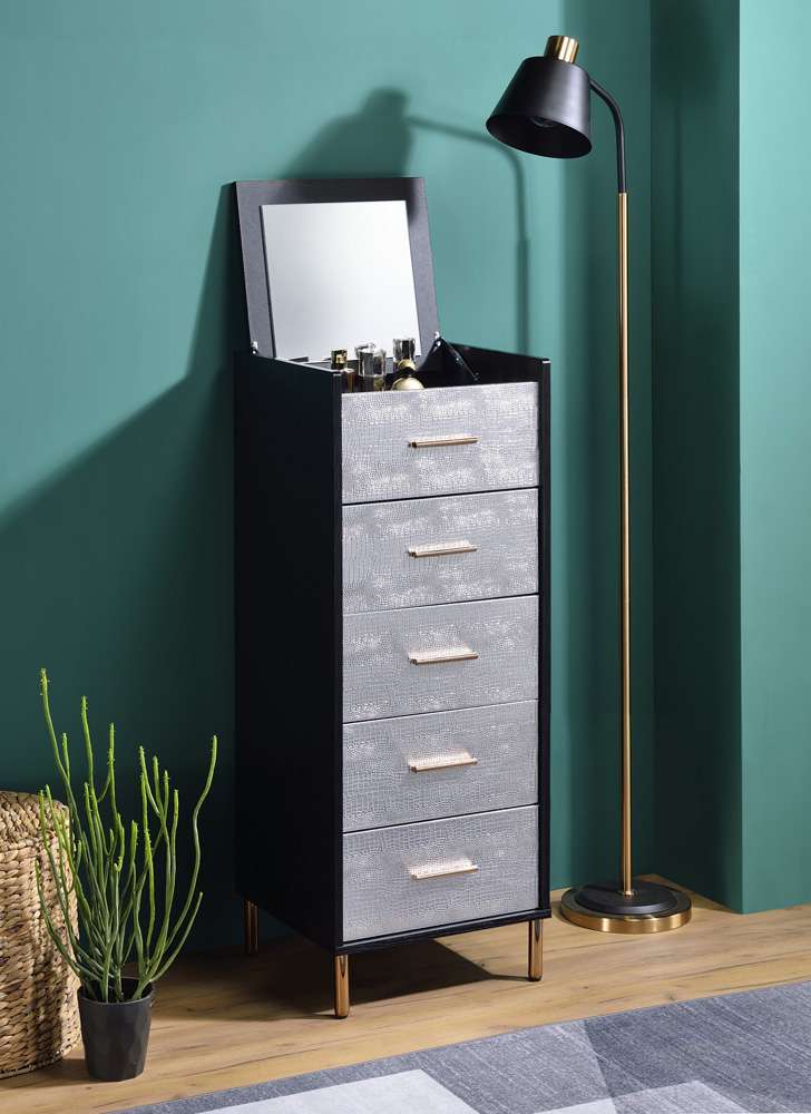 ACME Furniture - Myles Jewelry Armoire - Black - Silver & Gold - AC01167 veiw 1
