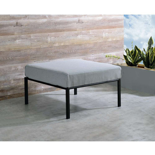 ACME Furniture - Rajni Patio -Ottoman - Gray & Black - OT01763 veiw 1