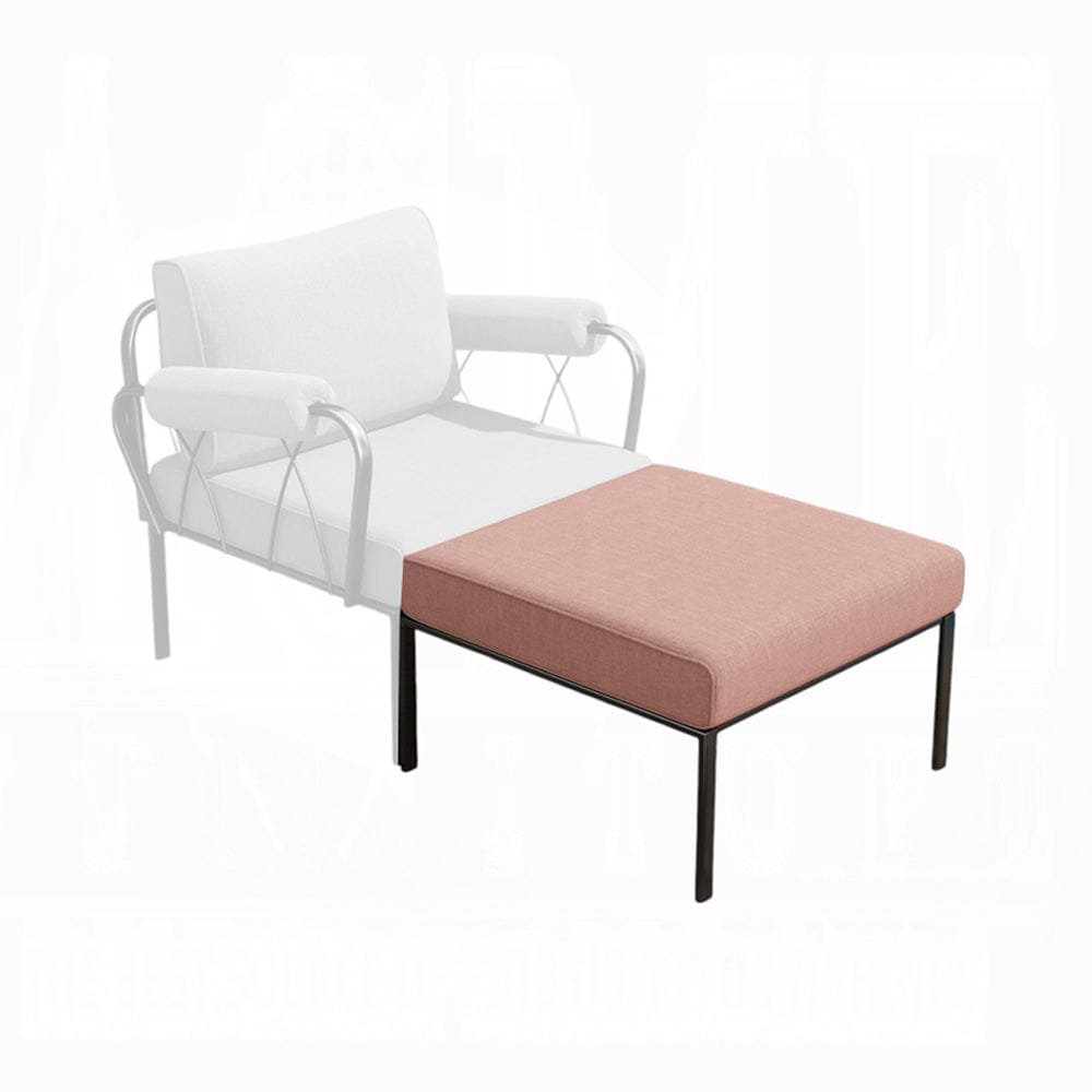 ACME Furniture - Rajni Patio -Ottoman - Pink & Black - OT01768 view 1