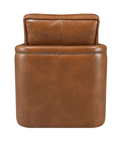ACME Furniture - Rocha Accent Chair w/Swivel - Brown Leather Aire - AC01886 veiw 5