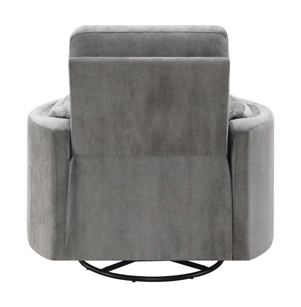ACME Furniture - Sagen Glider Recliner w/Swivel - Charcoal Chenille - LV01879 veiw 5