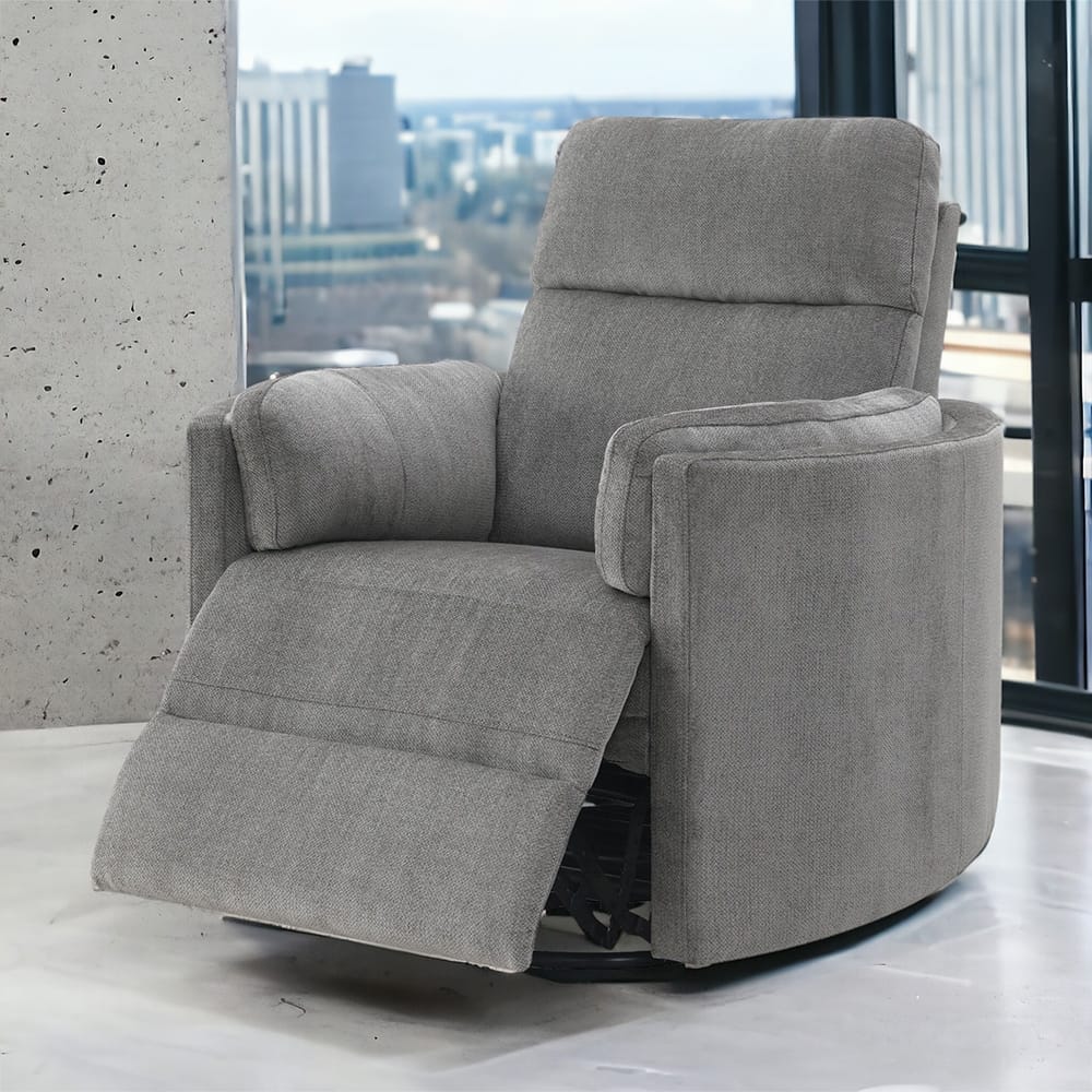 ACME Furniture - Sagen Glider Recliner w/Swivel - Charcoal Chenille - LV01879 veiw 7