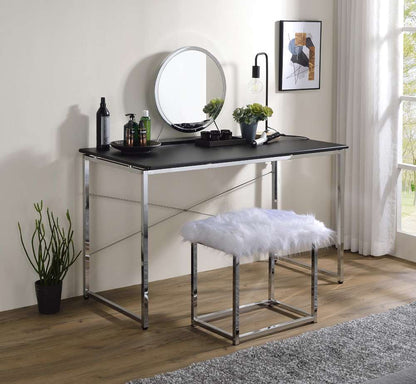 ACME Furniture - Tennos Vanity Desk - Black & Chrome - AC00904 view 4
