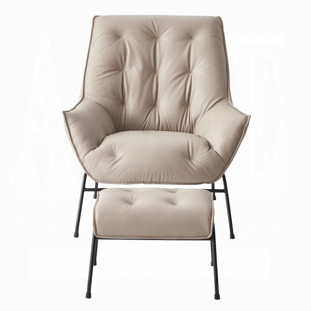 ACME Furniture - Zusa Accent Chair - Khaki Top Grain Leather - AC02381 view 2