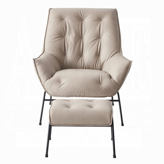 ACME Furniture - Zusa Accent Chair - Khaki Top Grain Leather - AC02381 view 2
