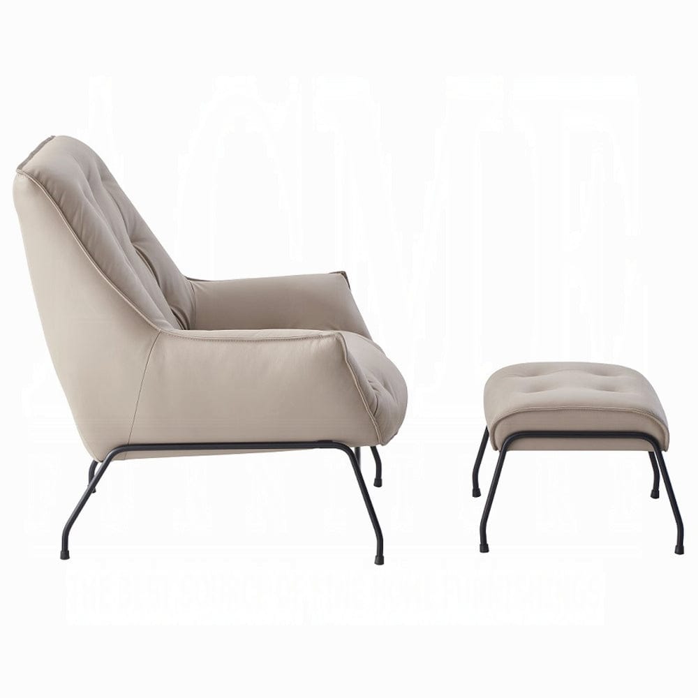 ACME Furniture - Zusa Accent Chair - Khaki Top Grain Leather - AC02381 view 3