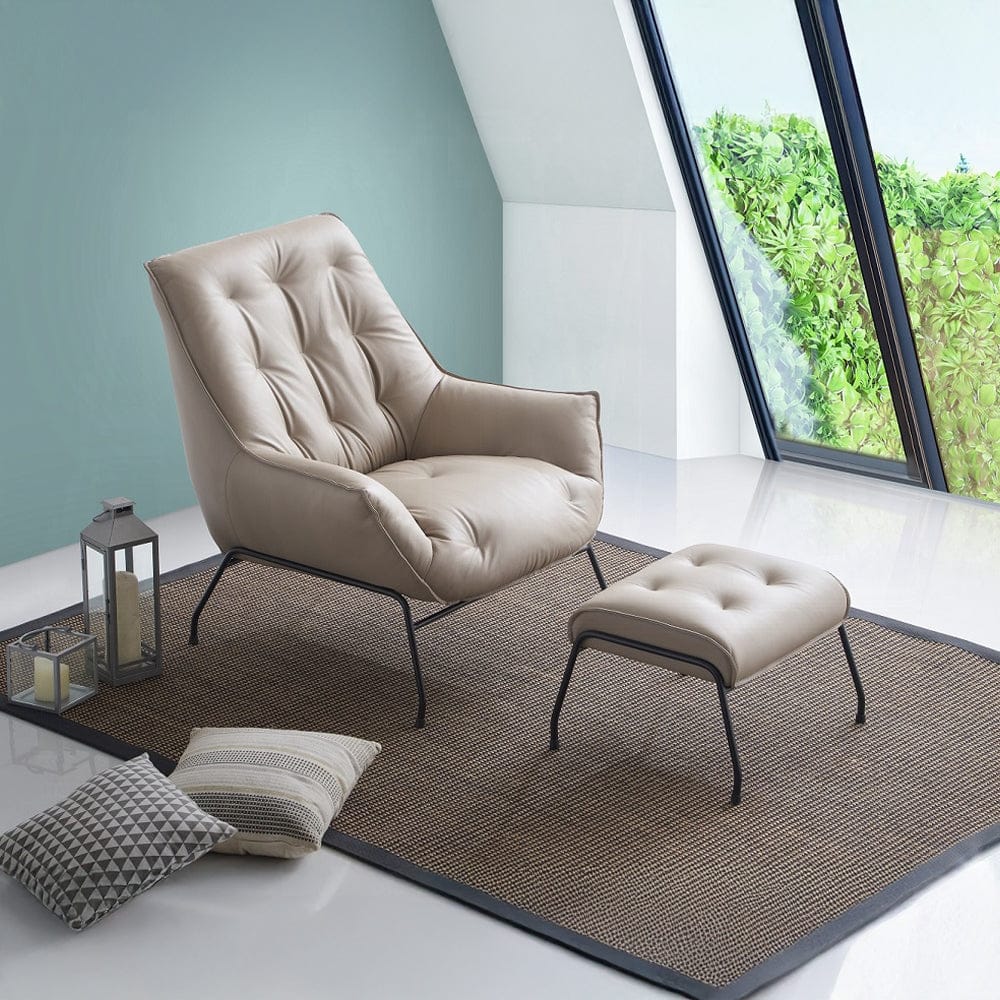 ACME Furniture - Zusa Accent Chair - Khaki Top Grain Leather - AC02381 view 5