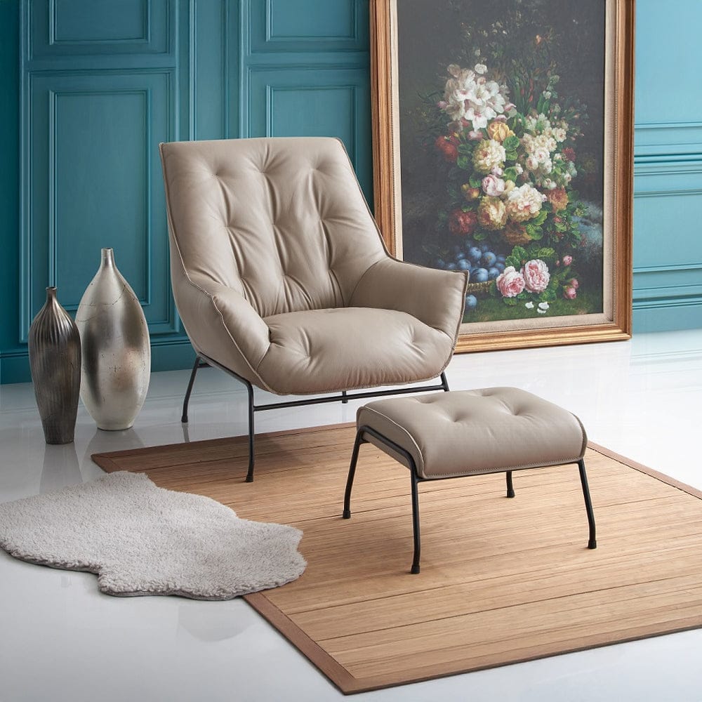 ACME Furniture - Zusa Accent Chair - Khaki Top Grain Leather - AC02381 view 7