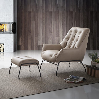 ACME Furniture - Zusa Accent Chair - Khaki Top Grain Leather - AC02381 view 8