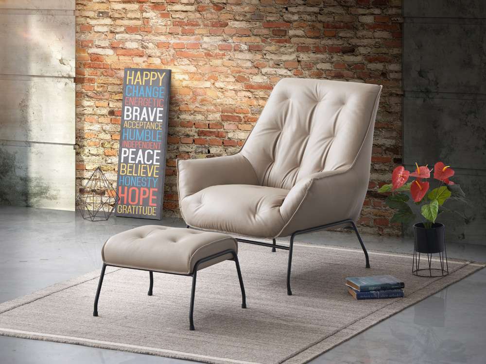 ACME Furniture - Zusa Accent Chair - Khaki Top Grain Leather - AC02381 view 9