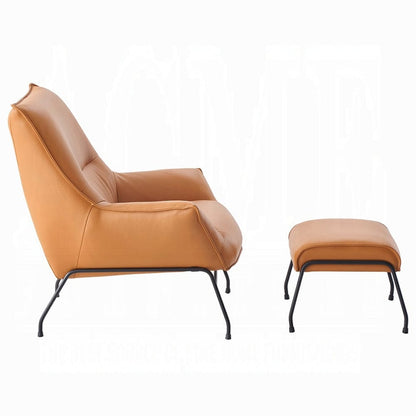 ACME Furniture - Zusa Accent Chair & Ottoman - Sandstone Top Grain Leather - AC02379 view 3