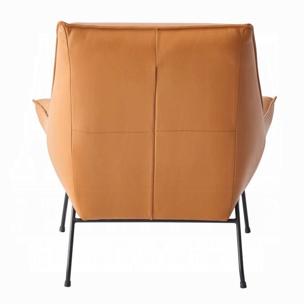 ACME Furniture - Zusa Accent Chair & Ottoman - Sandstone Top Grain Leather - AC02379 view 4